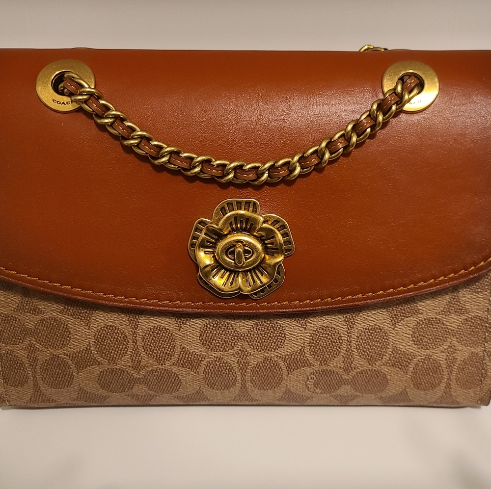 COACH 30585 Parker in Colorblock Signature Canvas